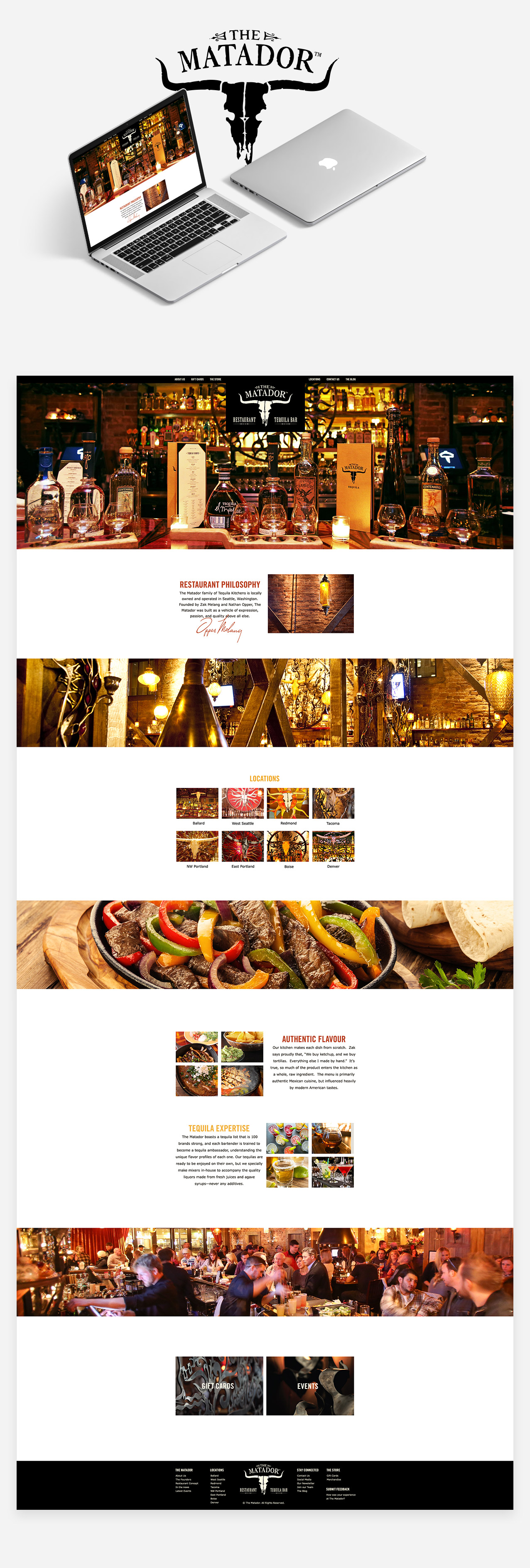 The Matador Website Design