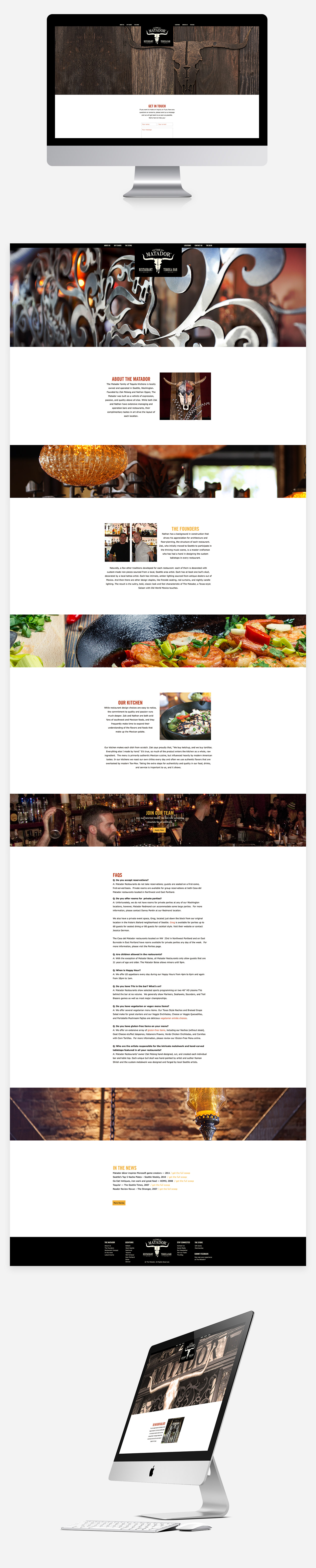 The Matador Website Design