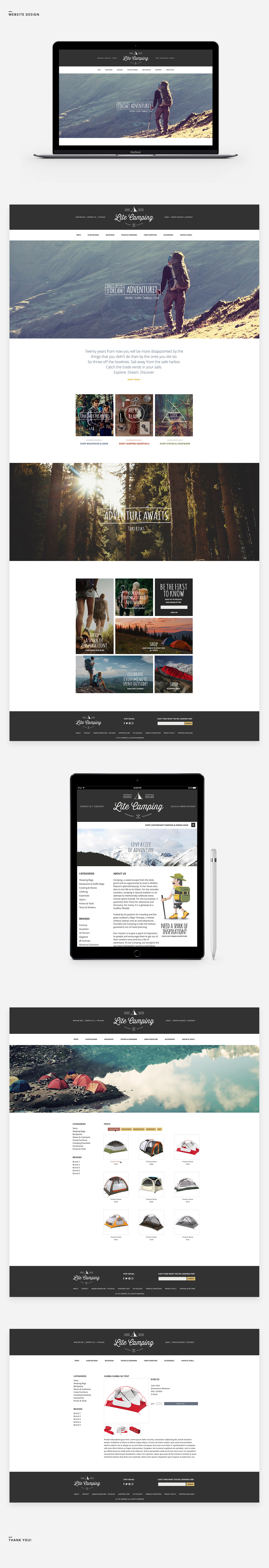 Lite Camping Website Design