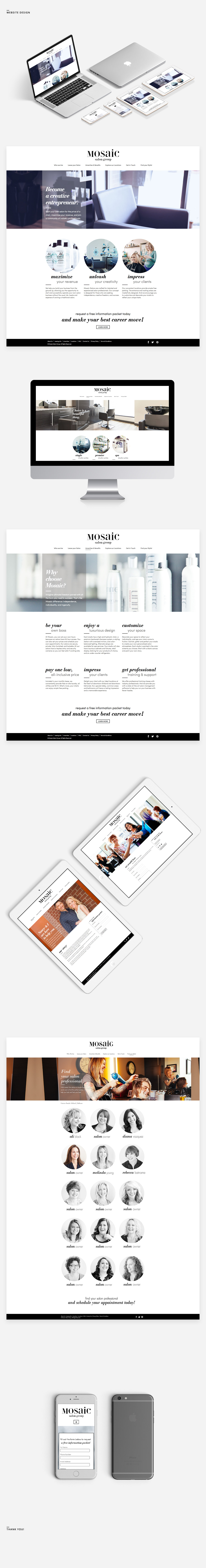 Mosaic Salon Group Website Design
